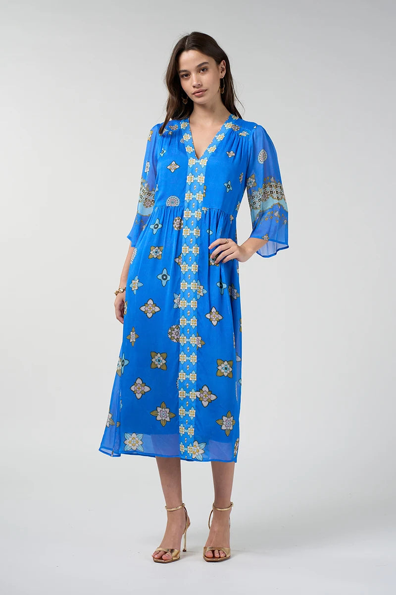 Loobie's Story Dambulla Midi Dress Azure Multi LS3308