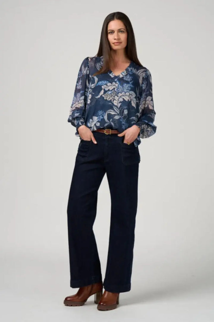 Woman wearing Casella Top by Loobie’s Story styled