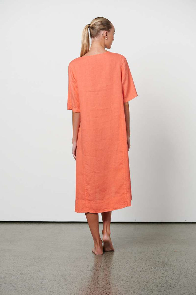 loose-fit-short-sleeved-linen-midi-in-coral-reef-haris-cotton-back-view_1200x