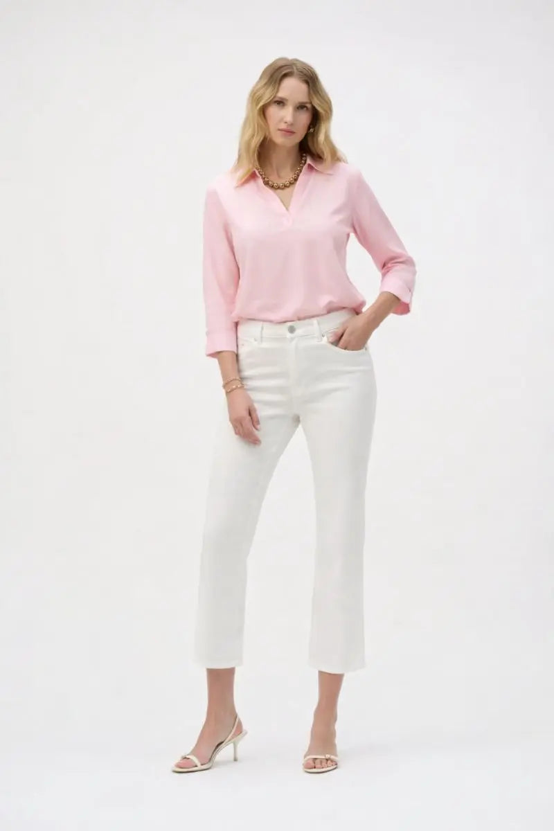 Margot Classic Straight Leg Featherweave Denim Jeans in 252926 by Joseph Ribkoff