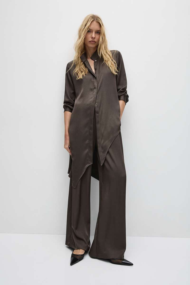 Pre Order Maxi Pace Pant in Emerald and Leather F608	1940 by MELA PURDIE