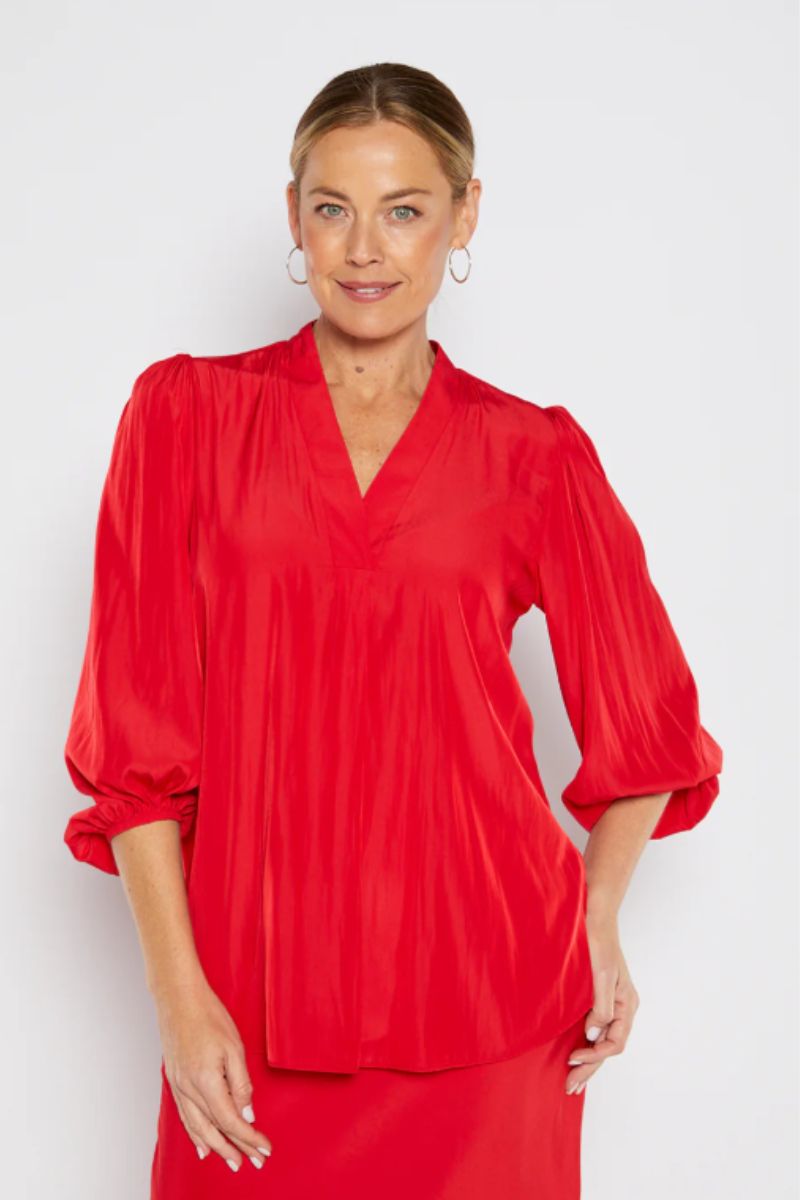 Maple billow tunic in Lustre by Philosophy Australia
