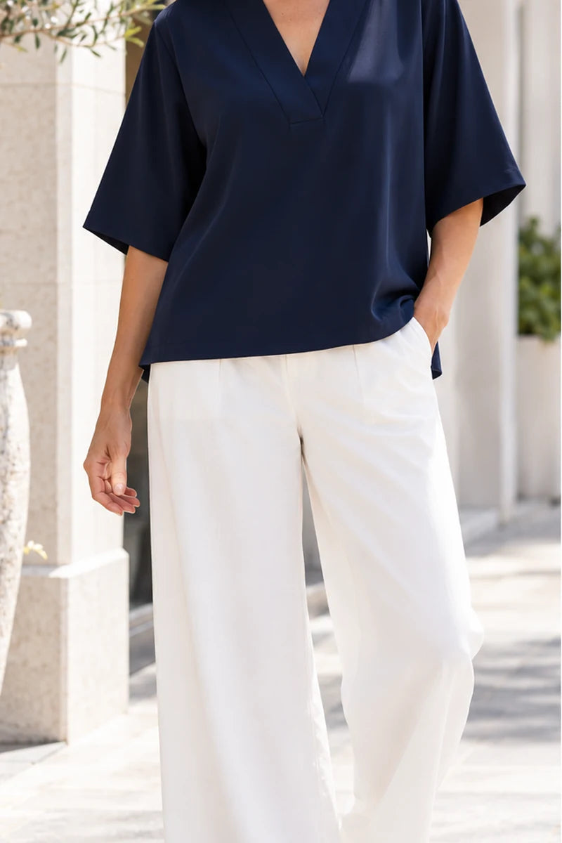Mela Purdie Venice Plaza Navy F67 8253, detail-front view