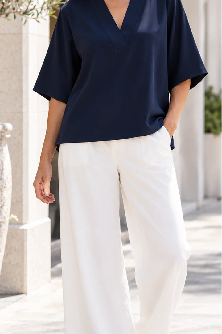 Mela Purdie Venice Plaza Navy F67 8253, detail-front view