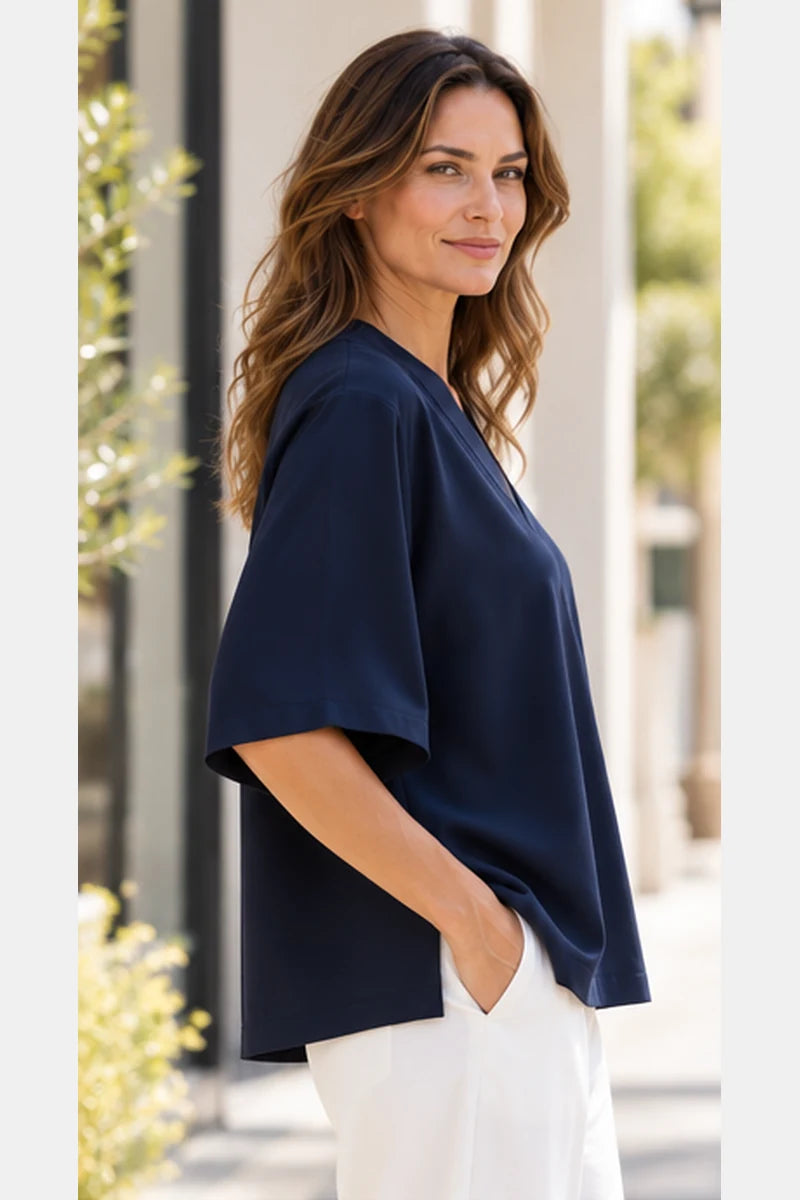 Mela Purdie Venice Plaza Navy F67 8253, side view