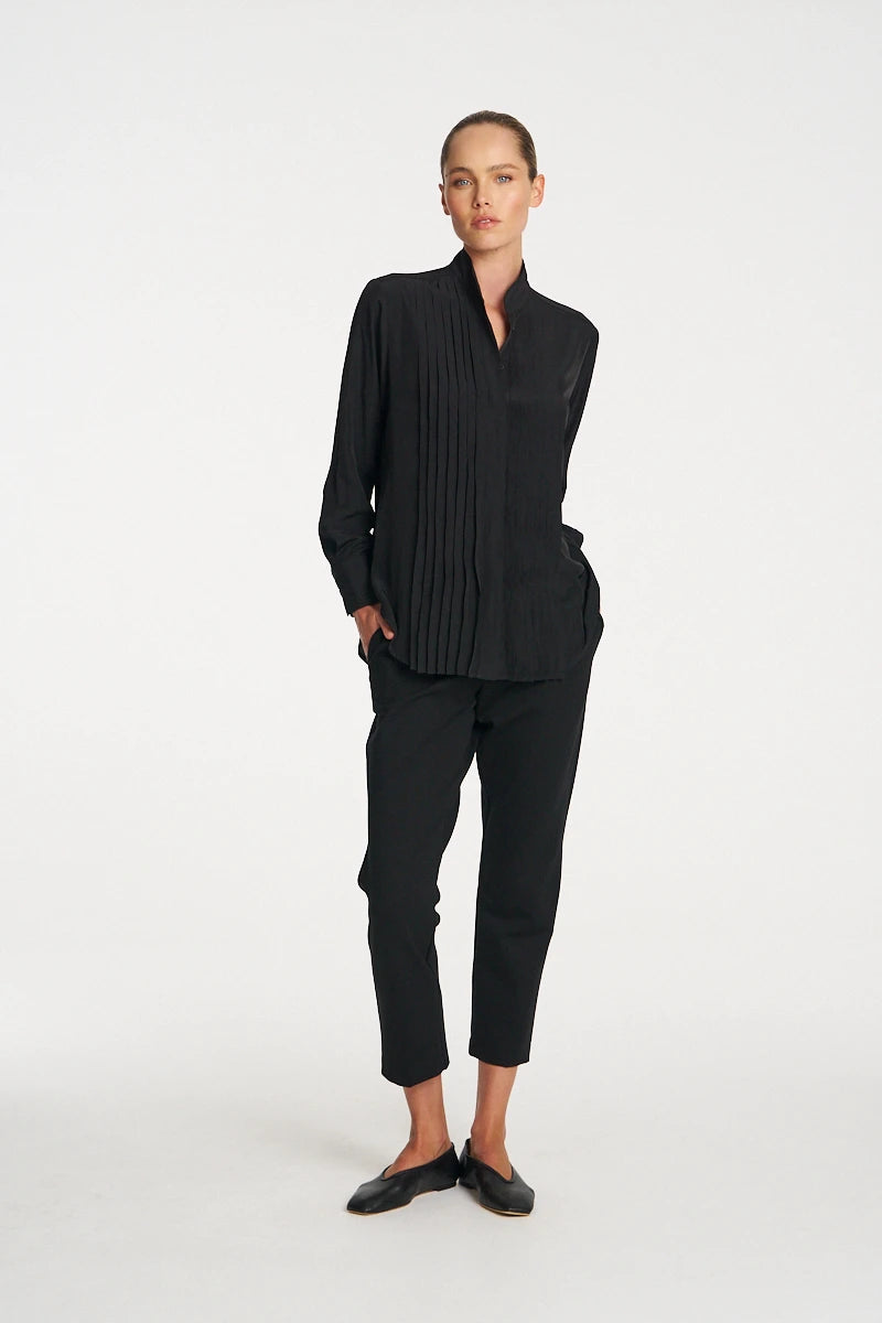 Balcony Blouse in Black F67 8970 by Mela Purdie