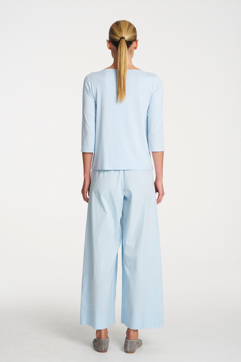 Woman wearing Relaxed Boat Neck Top in Dream by Mela Purdie back