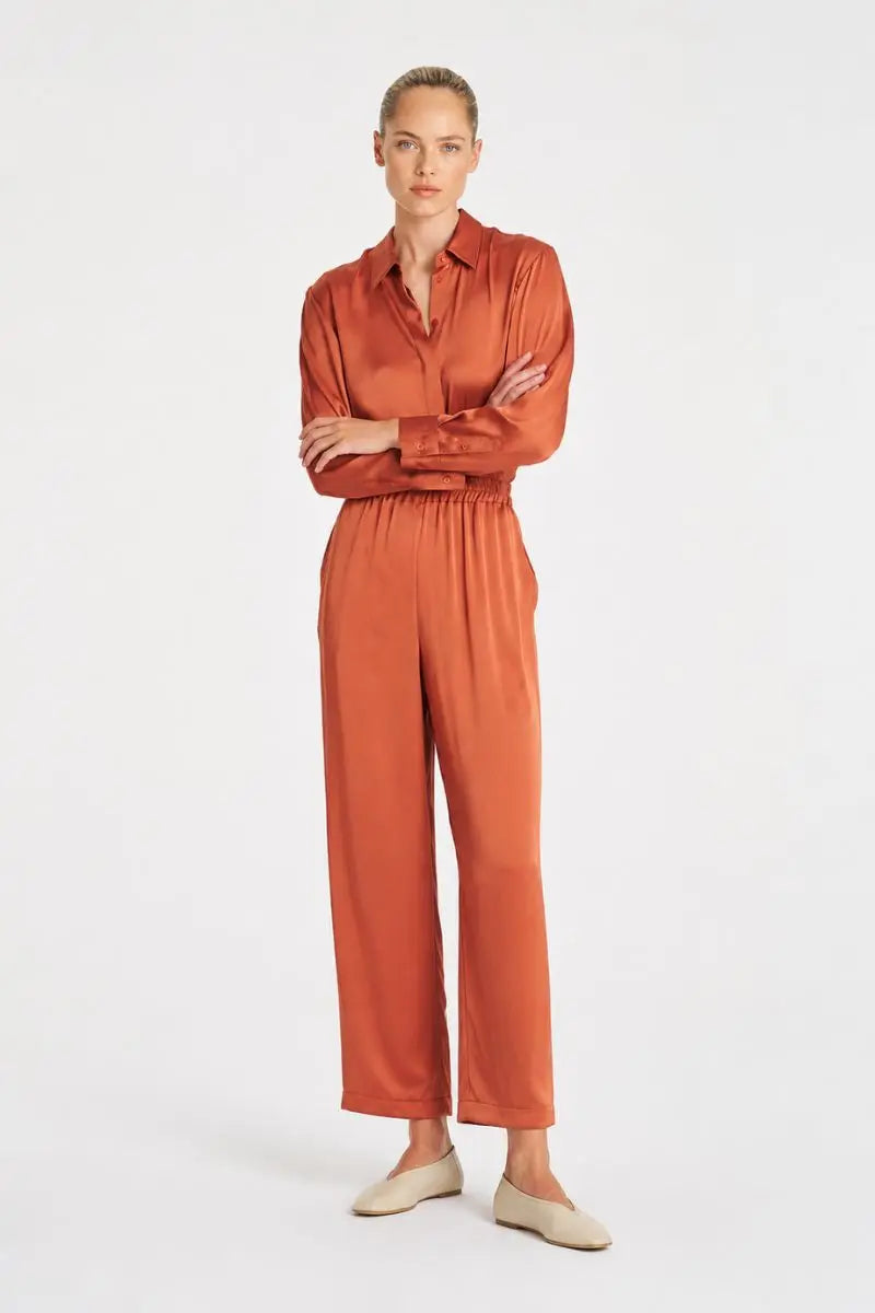 Pace Pant Mirror Satin in Copper by Mela Purdie