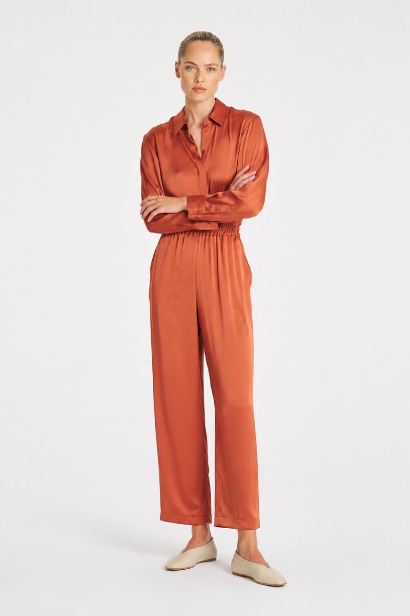 Pace Pant Mirror Satin in Copper by Mela Purdie