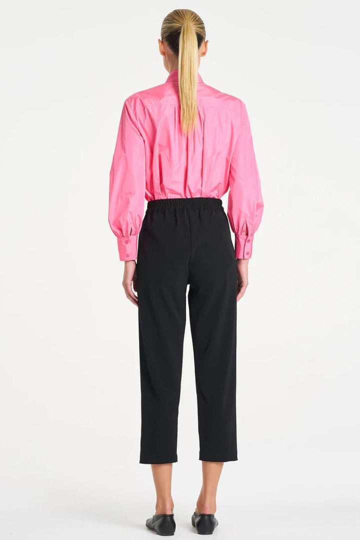 Mela Purdie Gathered Shirt in Floss back view showing relaxed fit