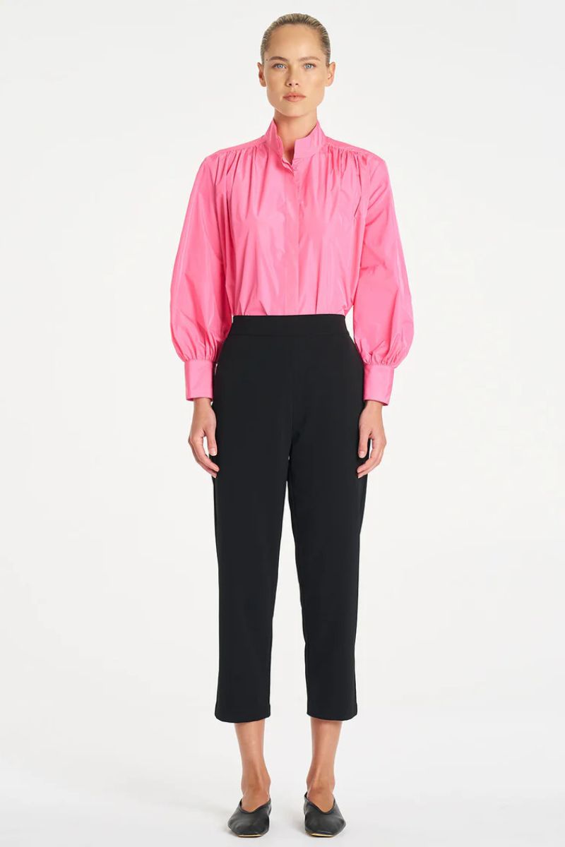 Italian taffeta fabric detail showing sheen Floss shirt Mela Purdie