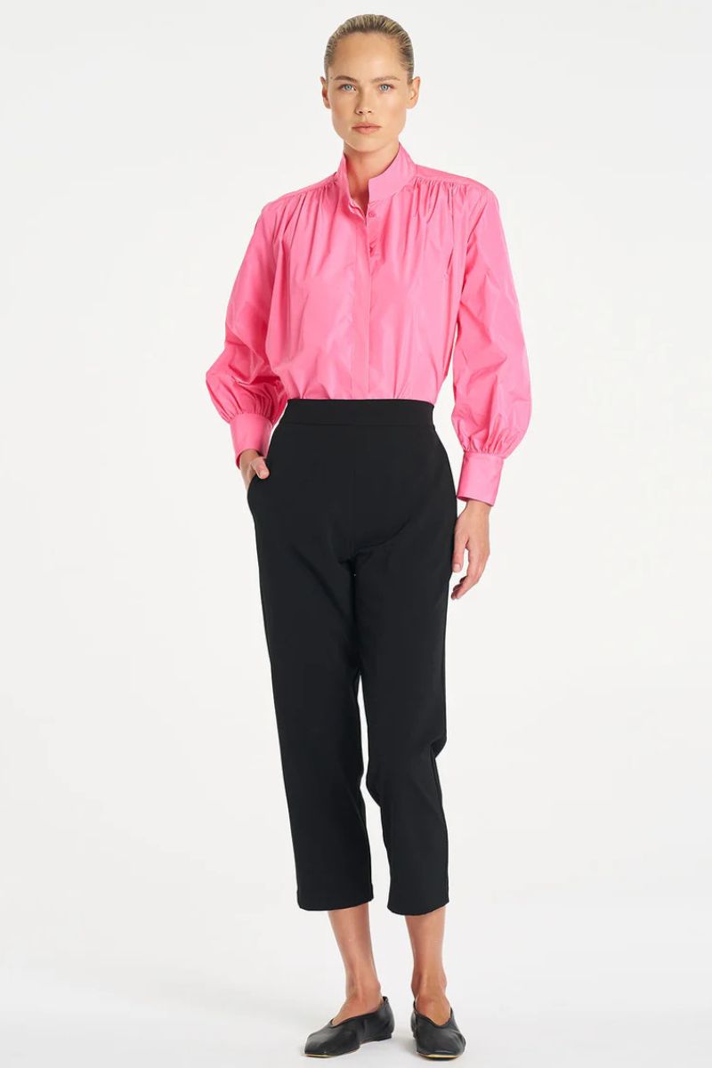Mela Purdie Gathered Shirt in Floss front view style F621 80074