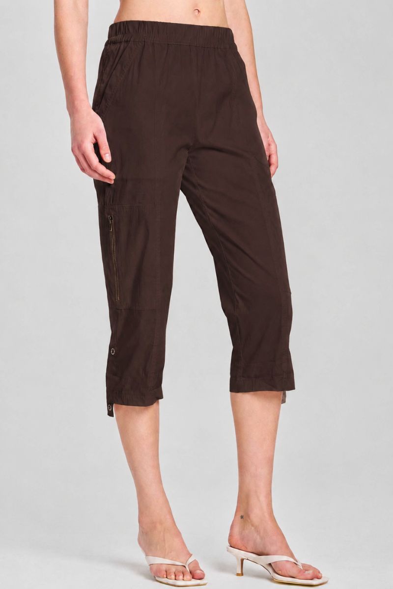 Cropped Zip Cargo Pant in Fudge by Mela Purdie – F65 1386