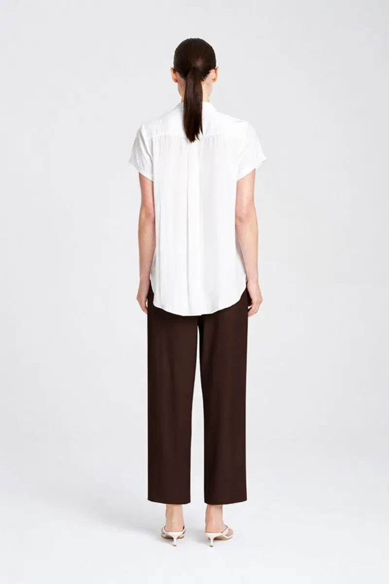 Woman wearing Pace Pant in Fudge Mache by Mela Purdie back