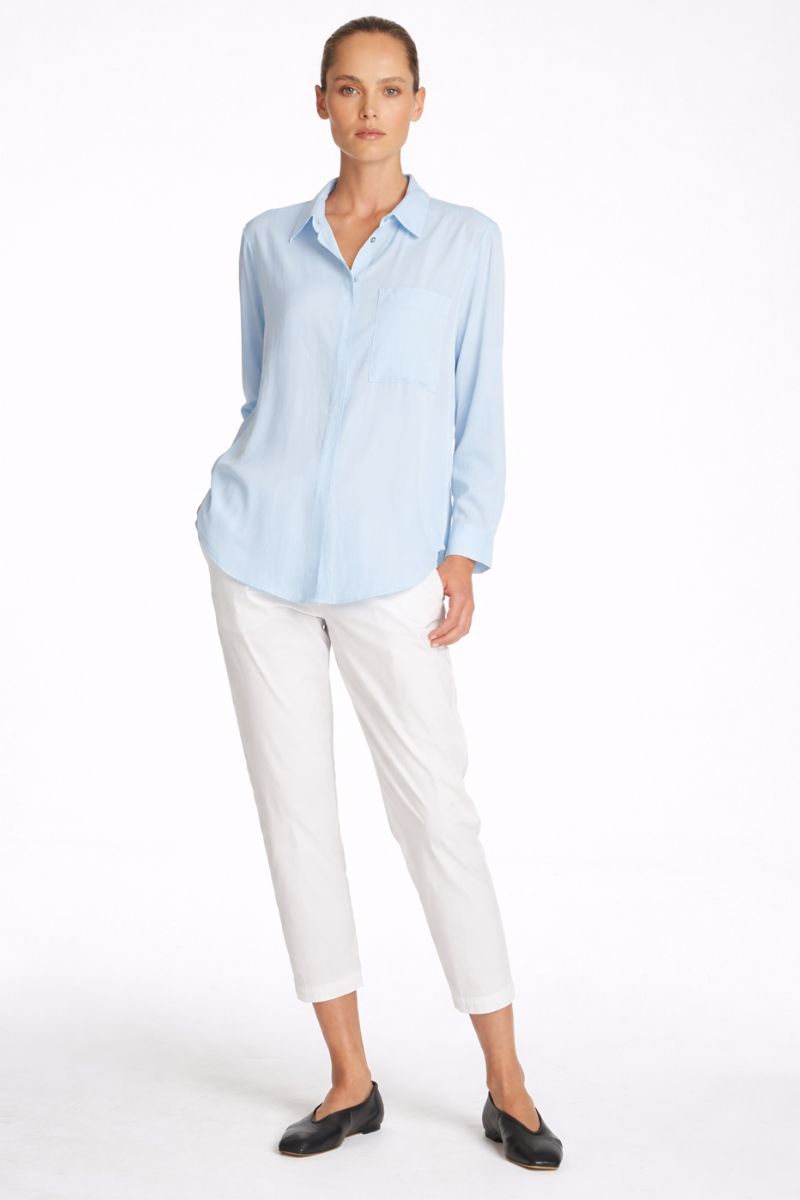 Woman wearing Single Pocket Shirt in Dream by Mela Purdie styled