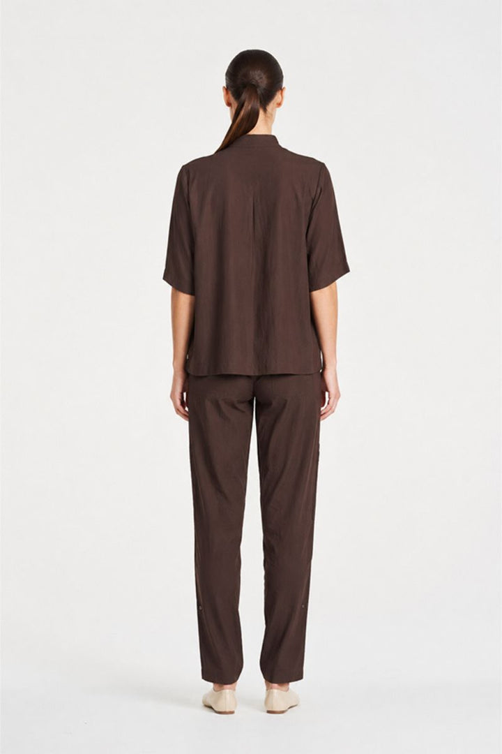 Mela Purdie Placket Plaza back view with centre pleat F67 8991