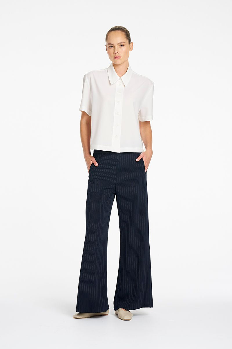 Mela Purdie Suit Pant in Navy Chalk front view style F734 1907