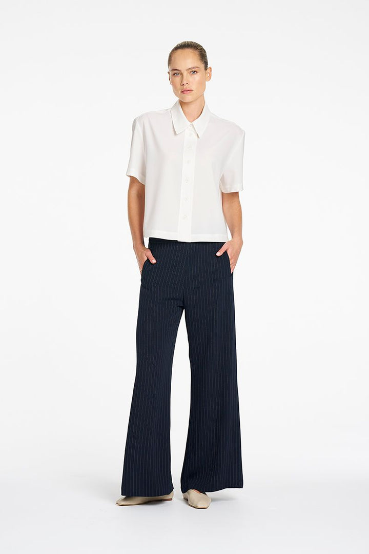 Mela Purdie Suit Pant in Navy Chalk front view style F734 1907