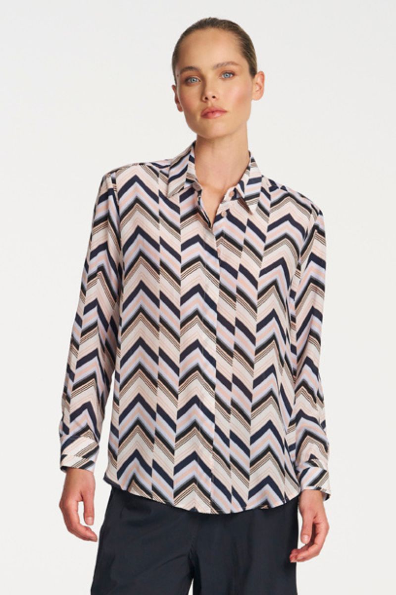 Soft Shirt in Pleat Print by Mela Purdie