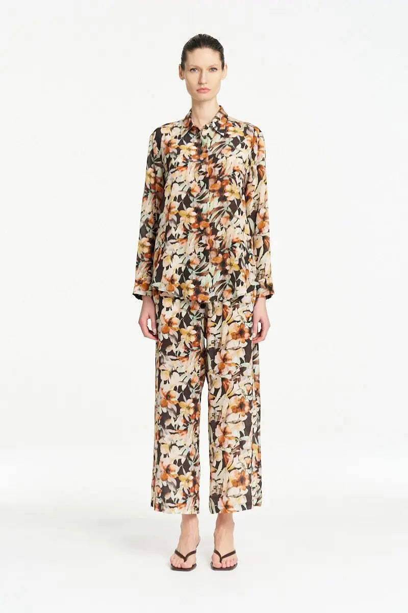 Detail of Soft Shirt in Mint Floral by Mela Purdie