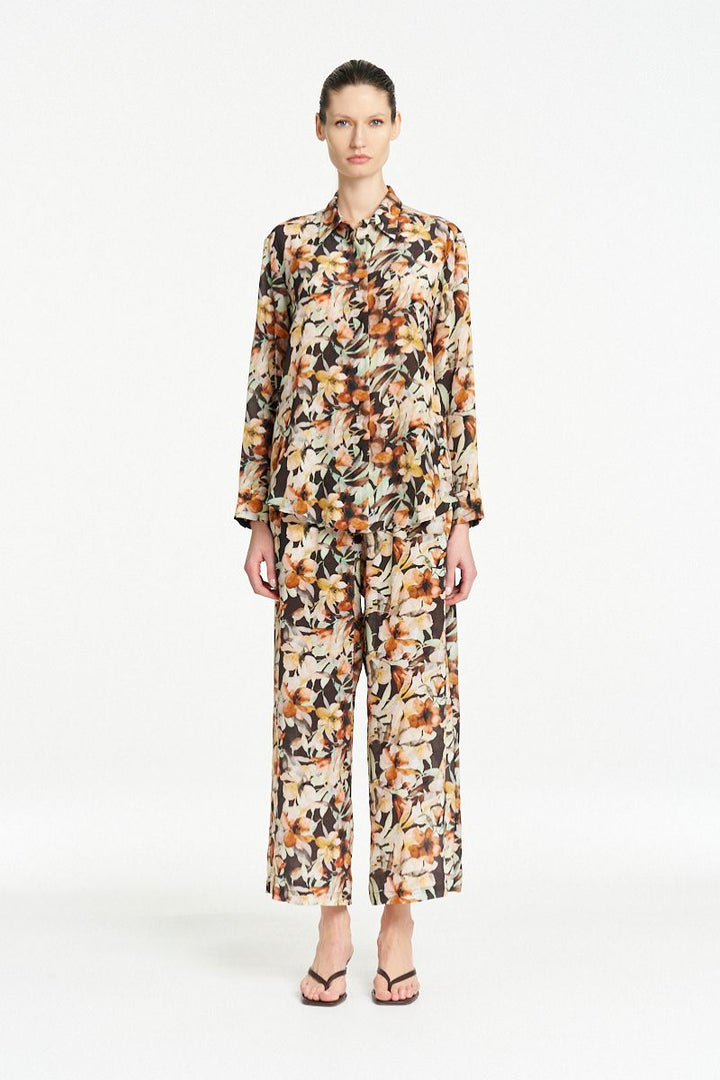 Detail of Soft Shirt in Mint Floral by Mela Purdie
