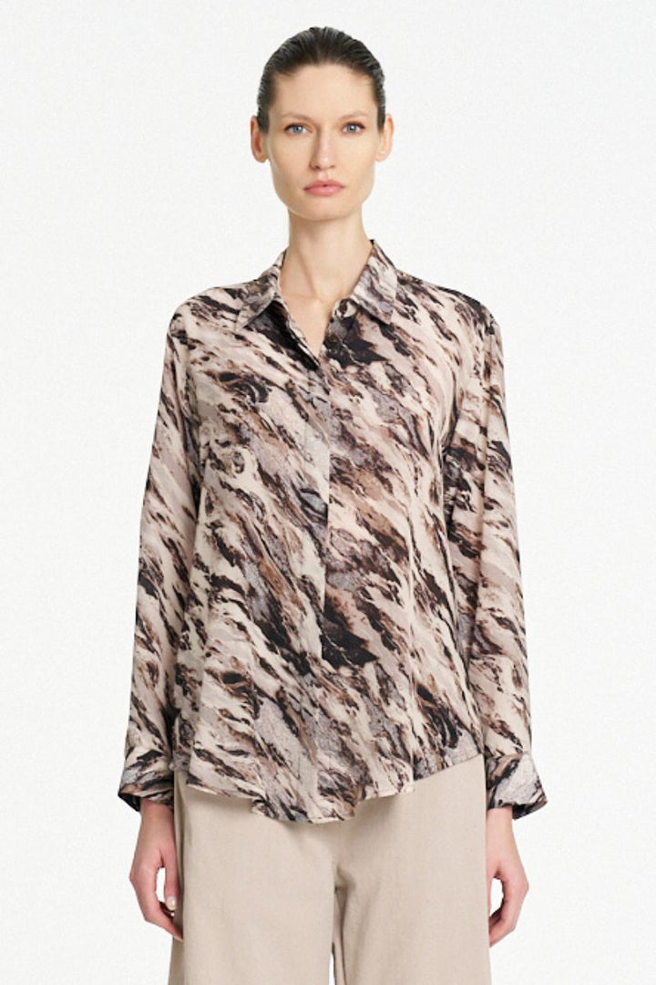 Mela Purdie Soft Shirt in Agate front view style F866 2822