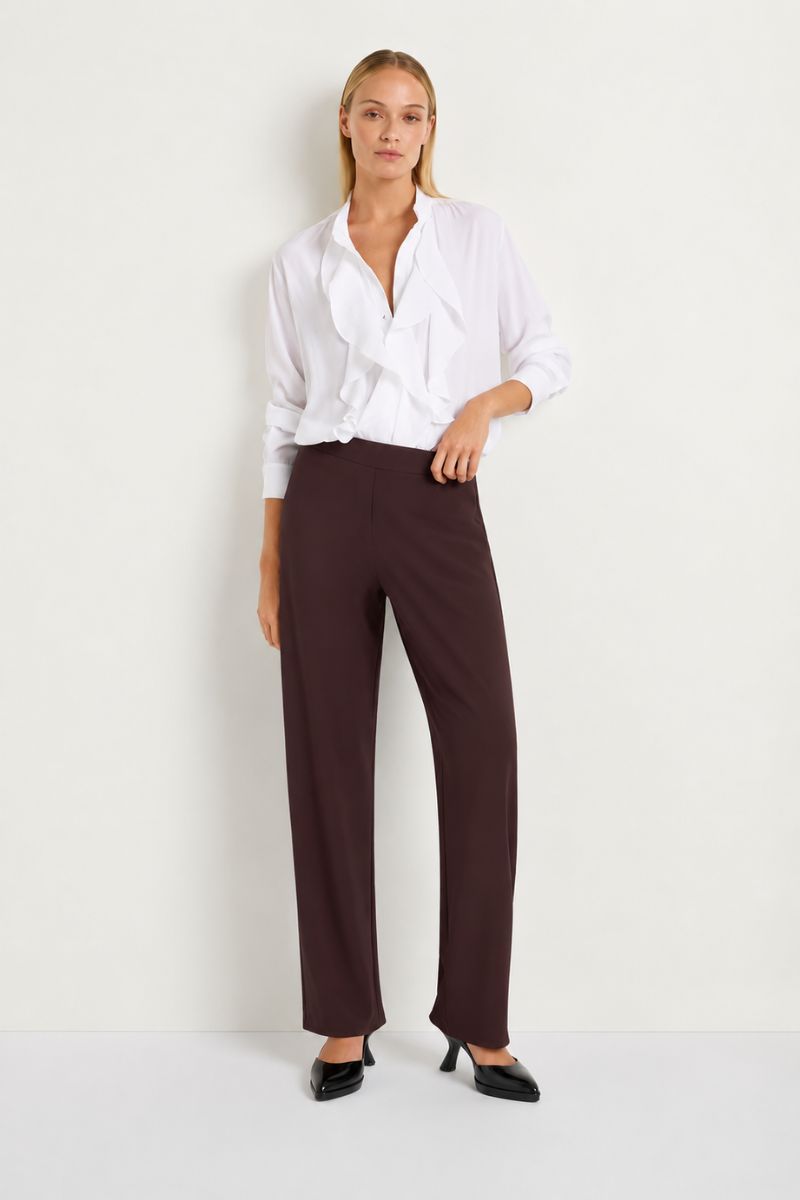 Detail of Plum Long Pant fabric by Mela Purdie style F007 1900