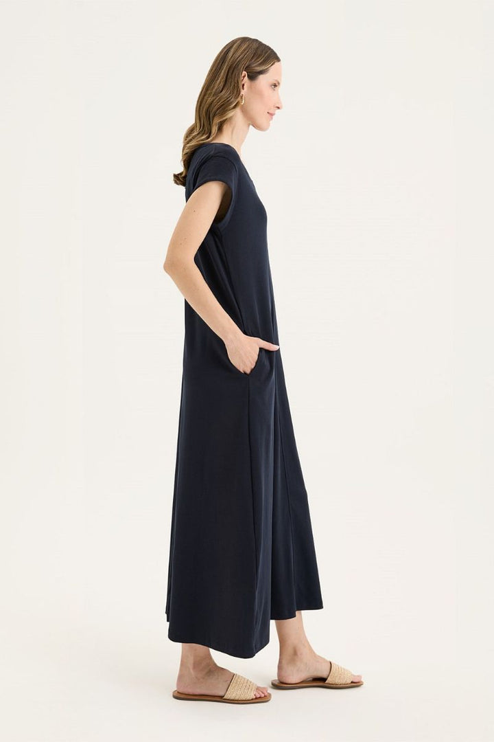 Solitude Dress YTWN9620 by Yarra Trail in Navy in Navy / S