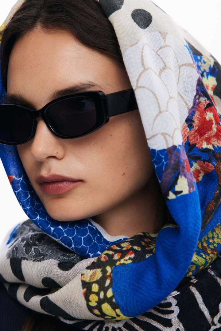 Patch Rectangle Foulard in Navy 24WAWA05 by Desigual