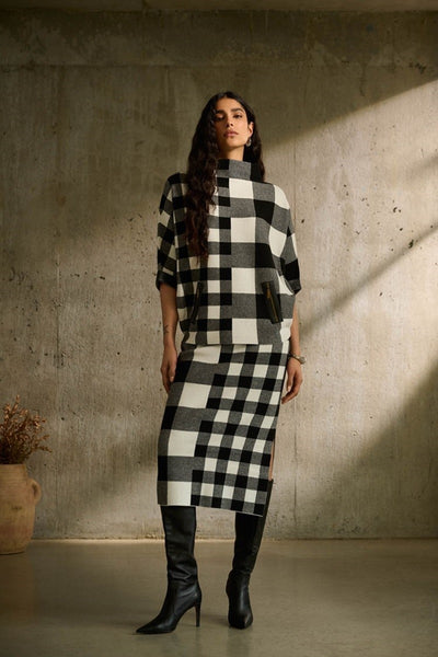 plaid-jacquard-knit-skirt-in-black-vanilla-joseph-ribkoff-front-view_1200x