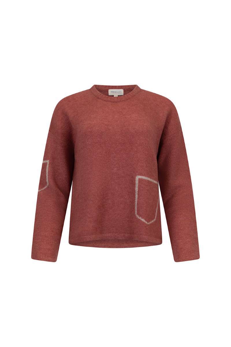 Pocket Money Sweater in Nectarine MSK2524 by Madly Sweetly