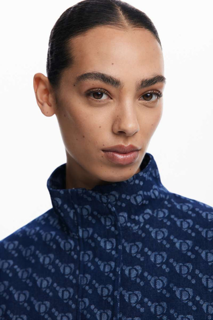 Poncho Imago R in Denim Dark Blue 24WAID02 by Desigual