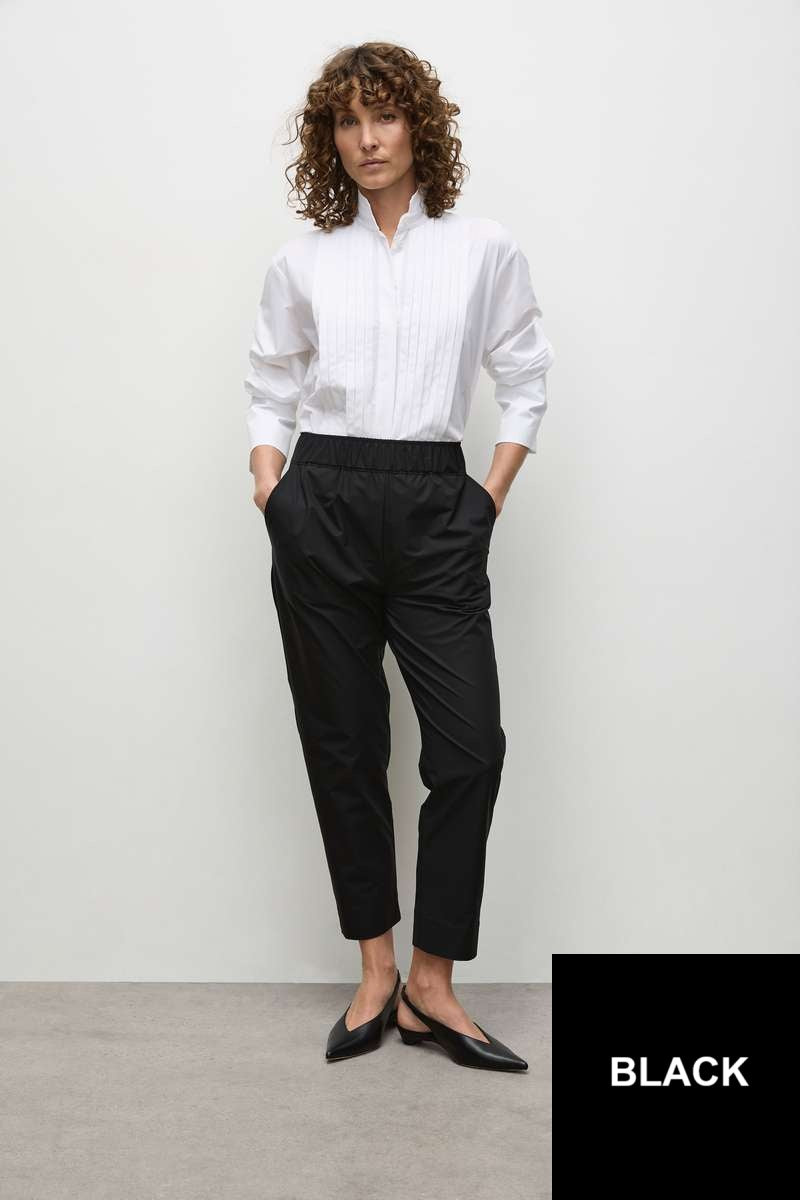 Pre Order Powder Tux Shirt in Black F607 8650 by MELA PURDIE