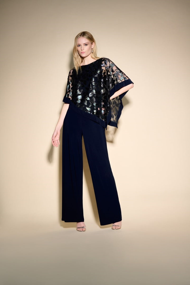 Joseph Ribkoff T Confetti Pattern Black Trousers 222141 113