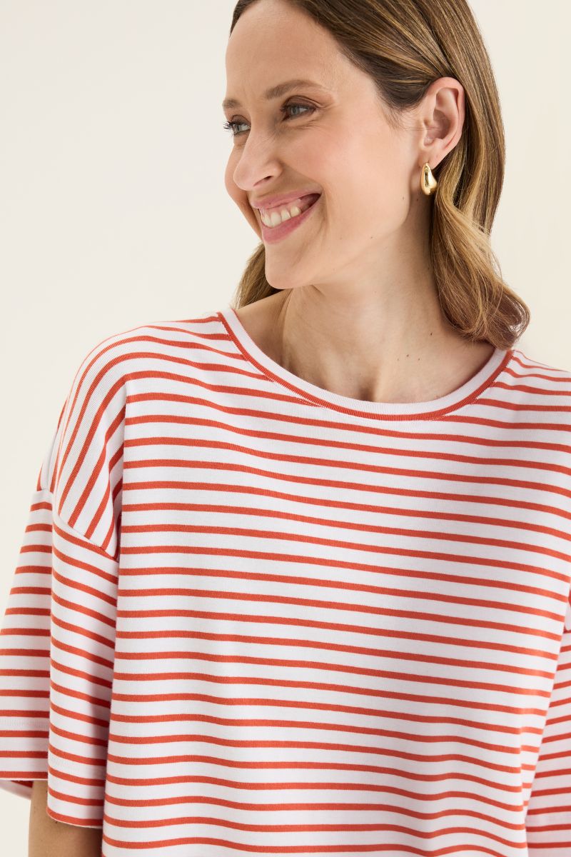 Banda Tee YTWN3045 in White/volcanic by Yarra Trail