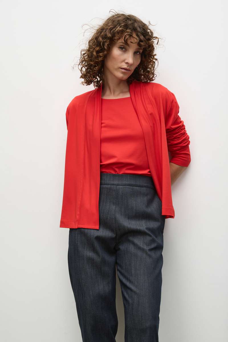 Pre Order Relaxed Boat Neck in Poppy F01 2630 by MELA PURDIE