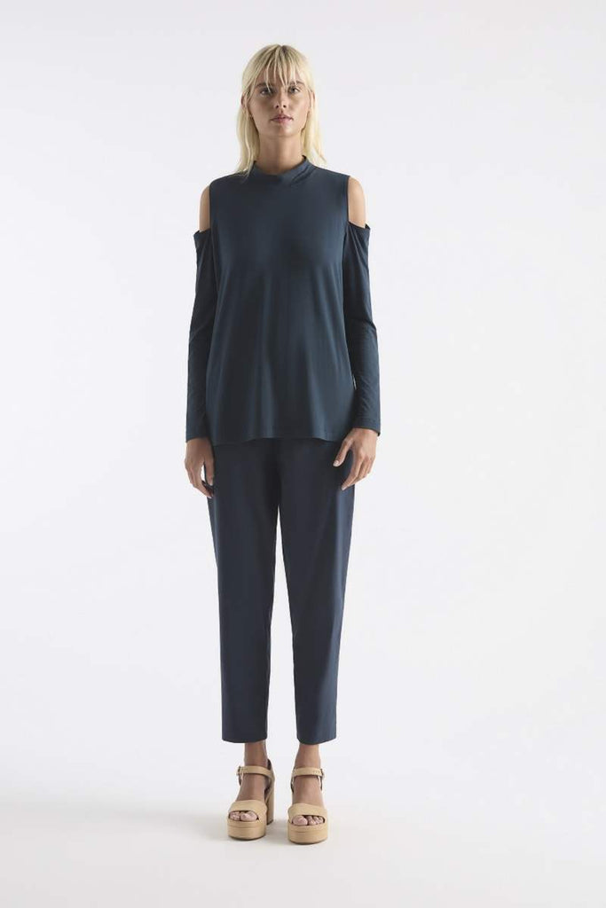 Mela Purdie Relaxed Cut Out Top in Midnight F01 8328 | Weekends