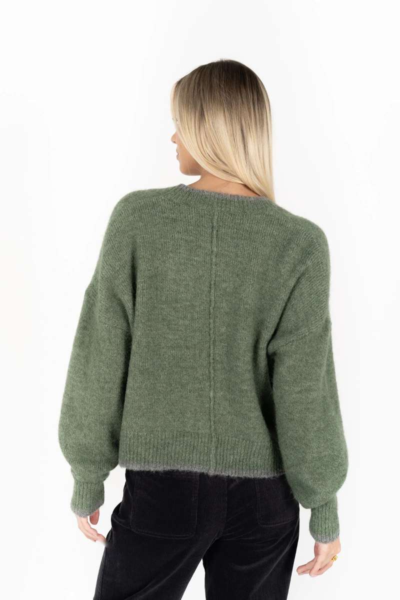 Romi Cardi in Green Grey HW25209 by Humidity Lifestyle