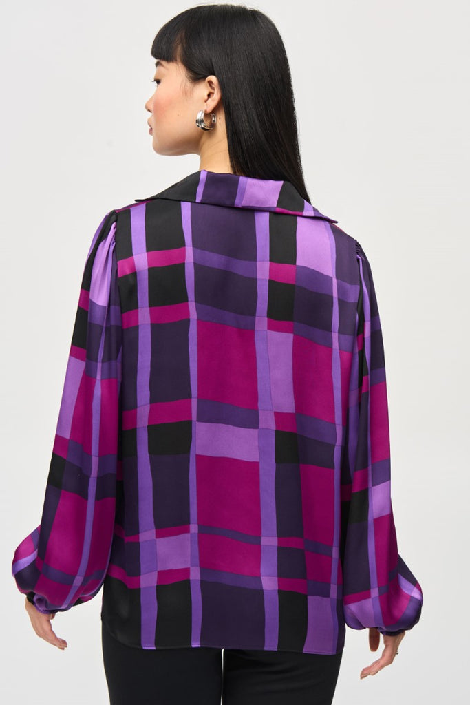 satin-abstract-plaid-print-top-in-purple-black-joseph-ribkoff-back-view_1200x