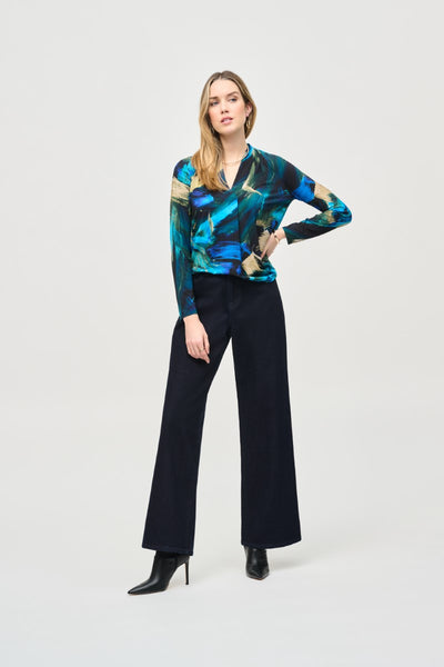 silky-knit-abstract-print-top-in-black-multi-joseph-ribkoff-front-view_1200x