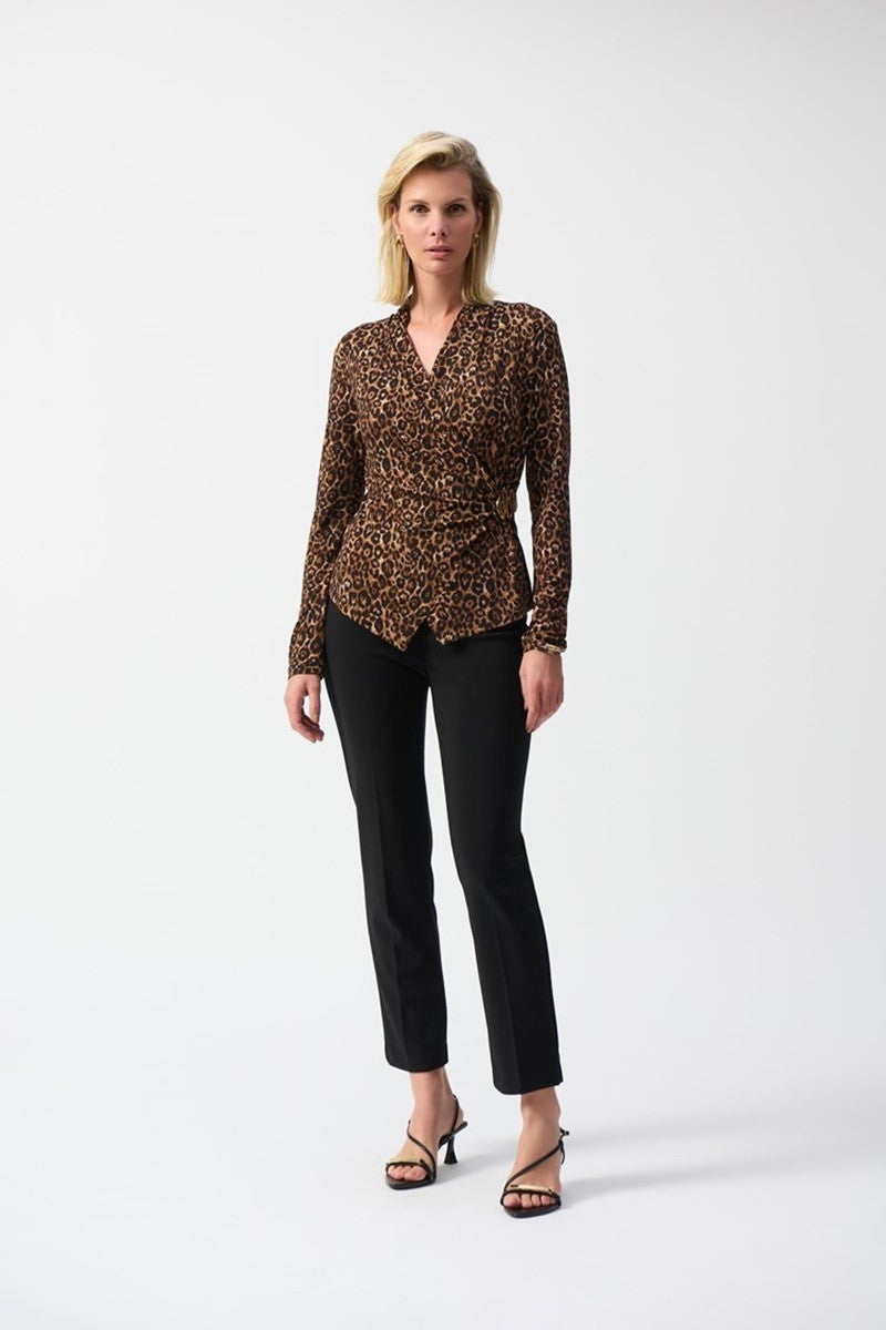silky-knit-animal-print-fitted-top-in-beige-black-joseph-ribkoff-front-view_1200x