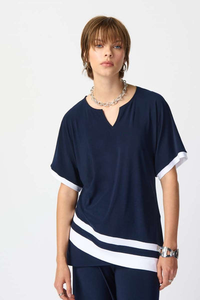 silky-knit-colour-block-top-in-midnight-blue-joseph-ribkoff-front-view_1200x