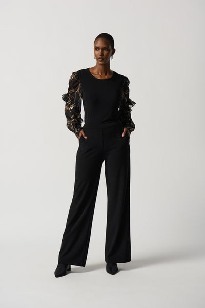 silky-knit-top-with-printed-chiffon-puff-sleeves-in-black-multi-joseph-ribkoff-front-view_1200x