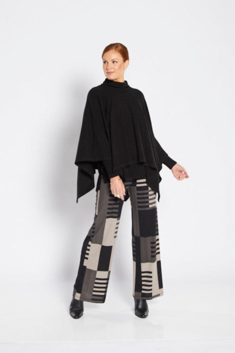 Rib Knit in Black and Oatmeal TOPPA by Philosophy