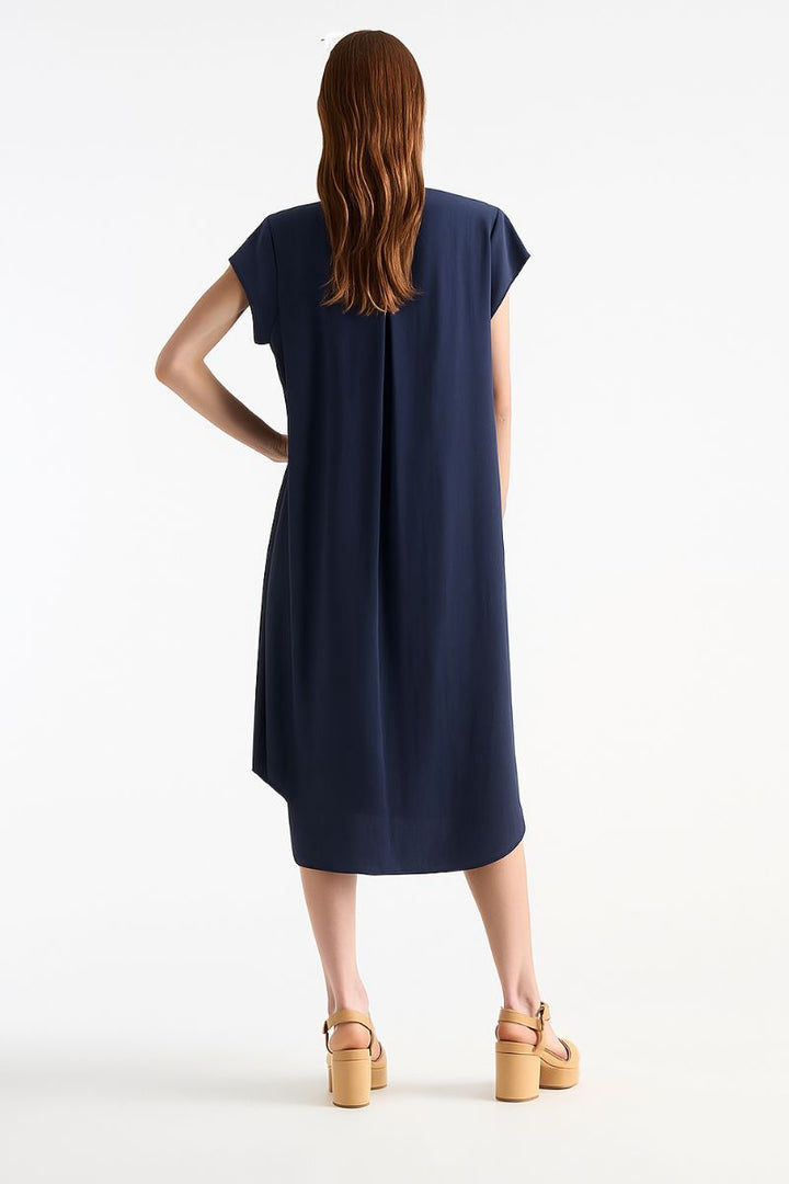 Mela Purdie Slide Dress in Navy F67 3269 by MELA PURDIE in 22-4X / Navy