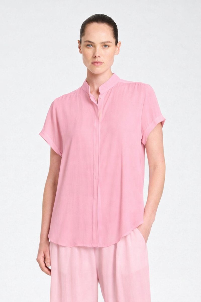 Soft Stand Shirt in Rosebud by Mela Purdie