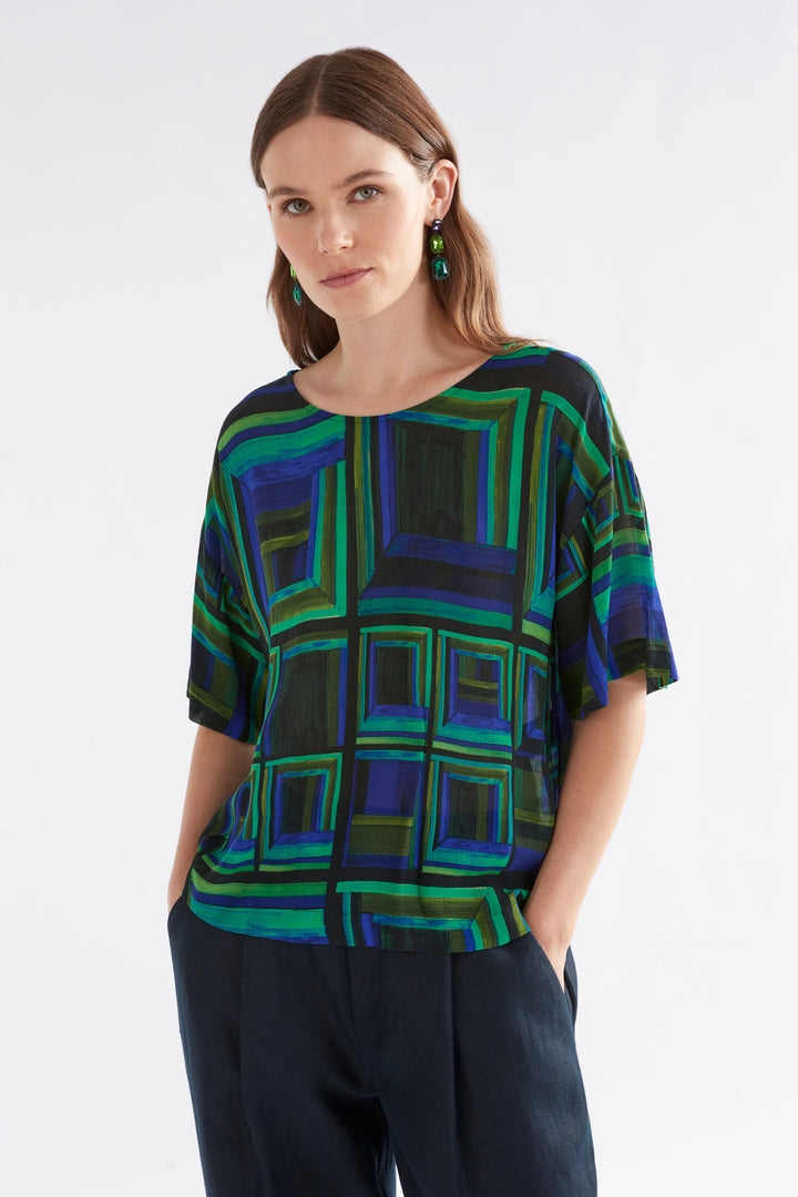 Soma Top in Salone Print A1112 by ELK