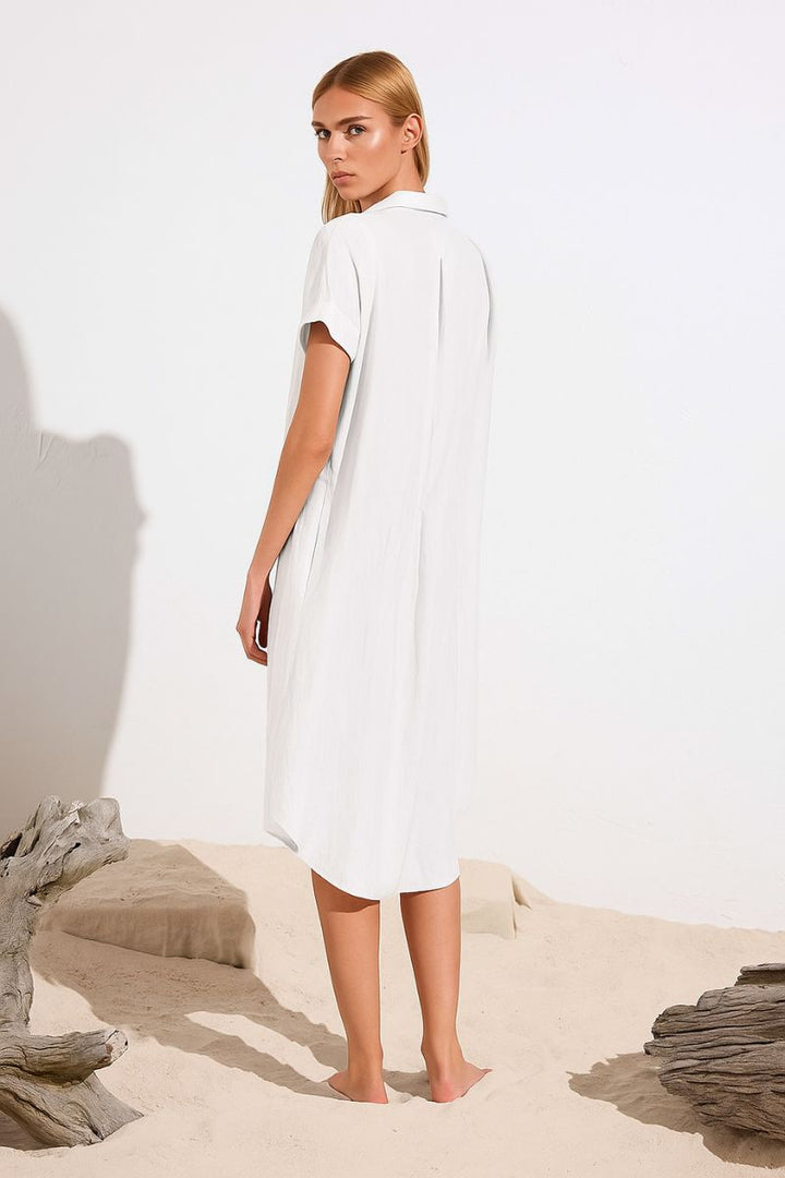 SS Zip Dress in White F67 3343 by Mela Purdie in 12