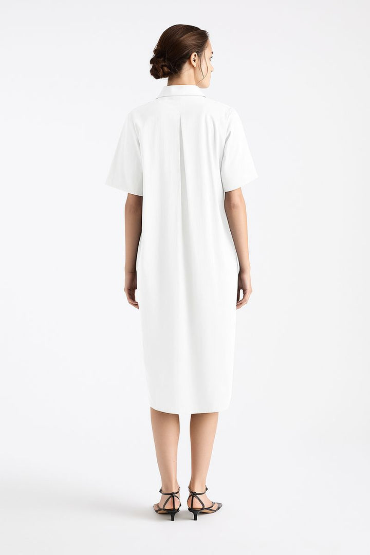 SS Zip Front Dress in White F65 3243 by Mela Purdie in 6 / White