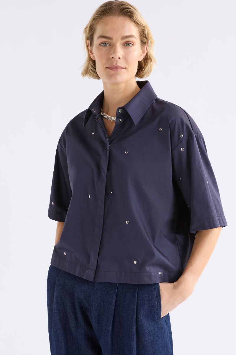 Stuud Shirt A1345F in Bright Navy by Elk the Label